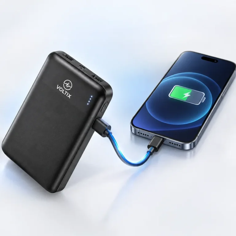 باور بانك 10000mAh أسود — شحن سريع وكفاءة عالية